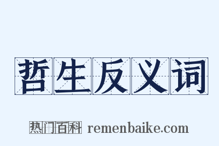 哲生反义词是什么意思的图片